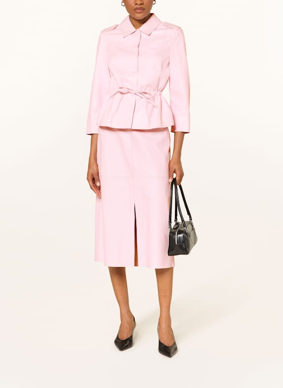 MARC CAIN Kurtka skórzana 255 pink tulle