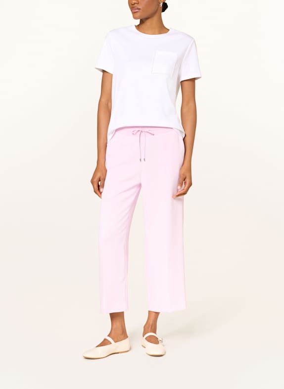 MARC CAIN T-shirt med nitter HVID