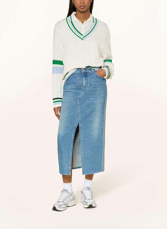 MARC CAIN Jeansrok met galonstrepen 353 blue denim