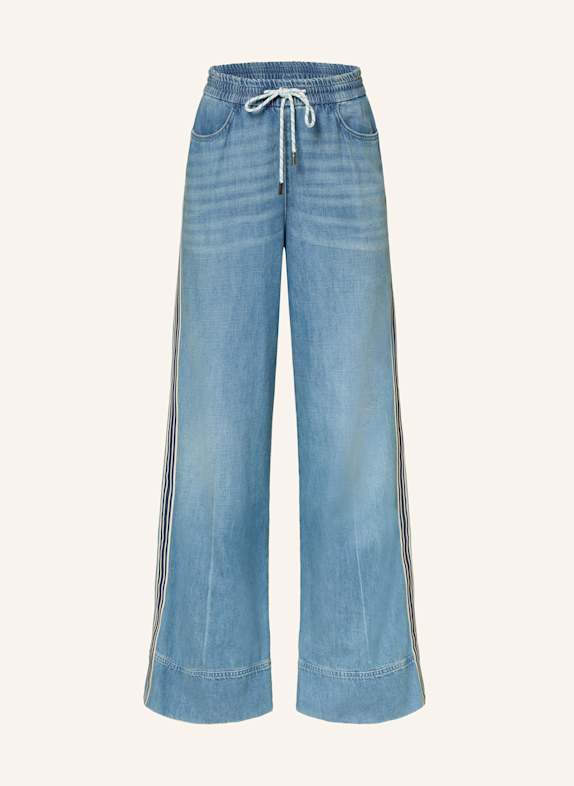 MARC CAIN Jeans WELKOM mit Galonstreifen 353 blue denim