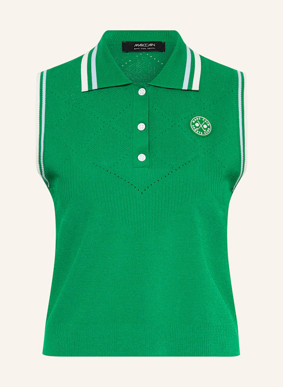 MARC CAIN Knitted polo shirt 554 bright emerald new
