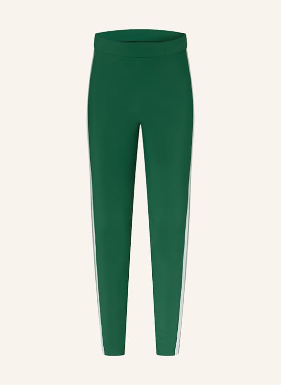 MARC CAIN Legíny s galonovými pruhy 556 dark jade green