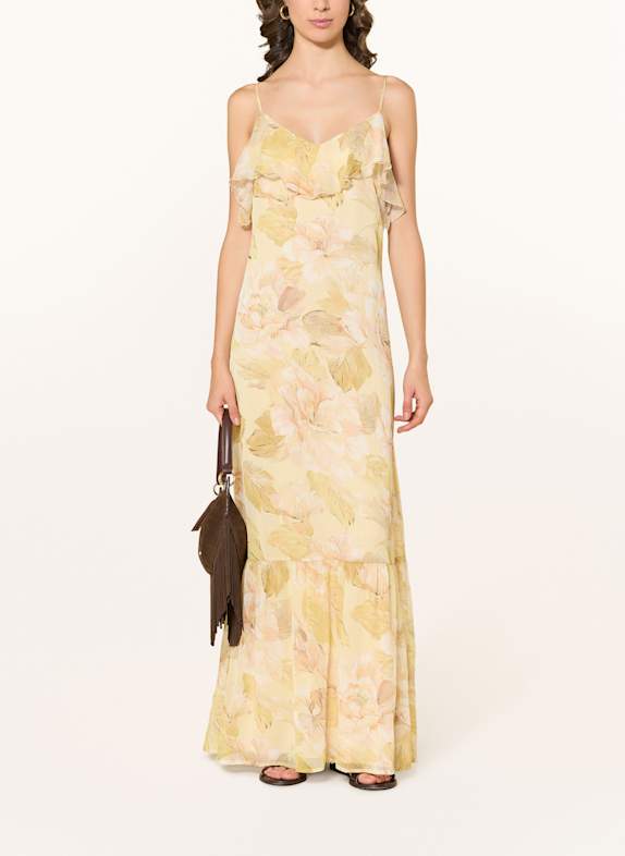 MRS & HUGS Sukienka z wolantami ECRU / JASNOPOMARAŃCZOWY / BEŻOWY