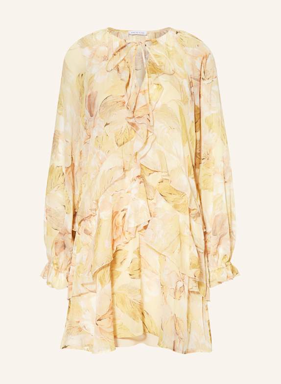 MRS & HUGS Dress with frills YELLOW / GREEN