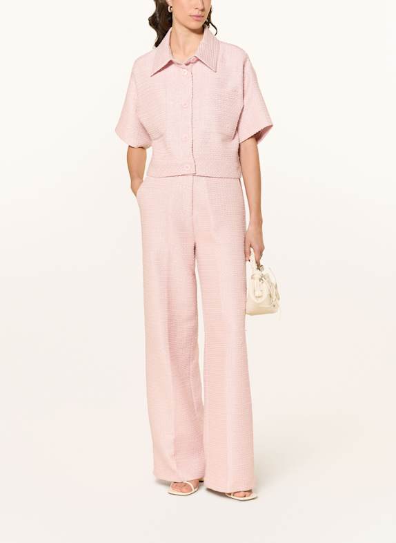 MRS & HUGS Marlene-broek van tweed met glittergaren ROSÉ