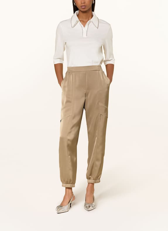 MARC CAIN Satinhose RHODOS im Jogging-Stil 628 dune new
