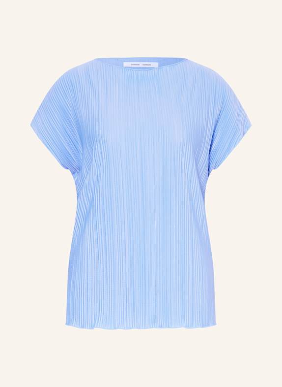 SAMSØE  SAMSØE Halenkový top SAUMA s plisé TMAVĚ MODRÁ