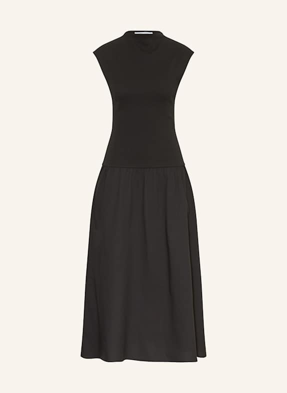 SAMSØE  SAMSØE Šaty SATHEA ze směsi materiálů ČERNÁ