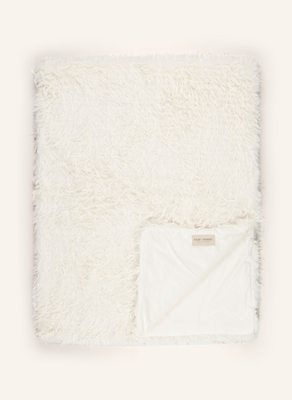 Star Home Faux fur throw WHITE
