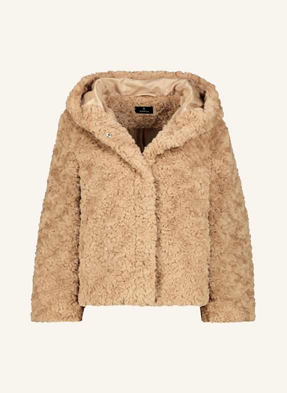 monari Kunstfell-Jacke COGNAC