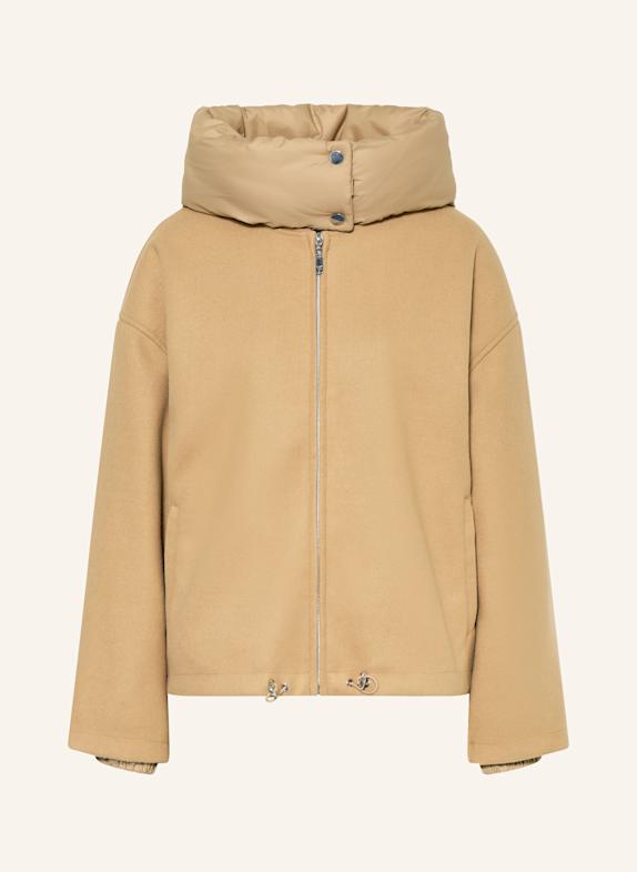 monari Jacke mit abnehmbarer Kapuze COGNAC