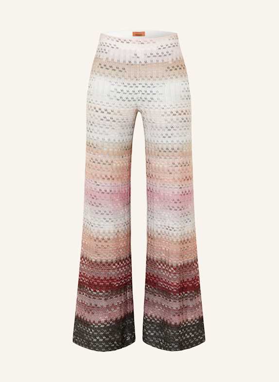 MISSONI Hose mit Glitzergarn ROSA / HELLORANGE / DUNKELROT