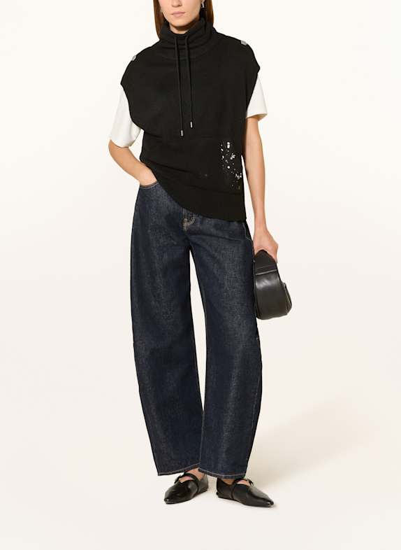 monari Pullunder mit Schmucksteinen SCHWARZ