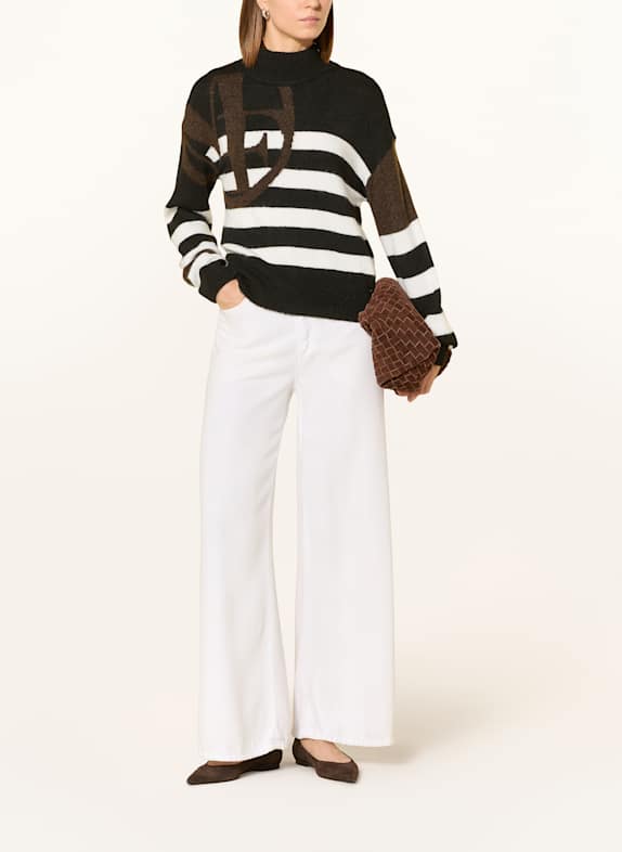 monari Pullover SCHWARZ / WEISS / BRAUN