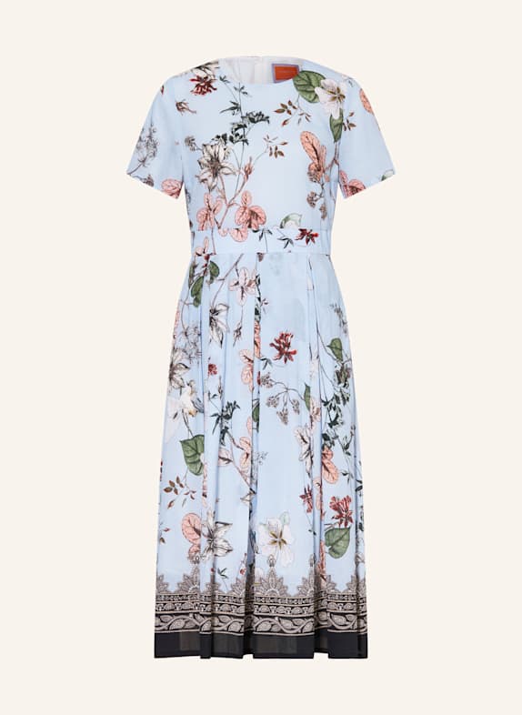 ANNA's Kleid mit Plissees HELLBLAU / DUNKELGRÜN / ROSA