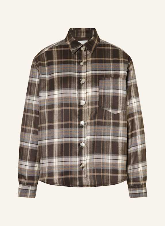 NEO NOIR Overjacket DUNKELBRAUN / WEISS / BLAUGRAU