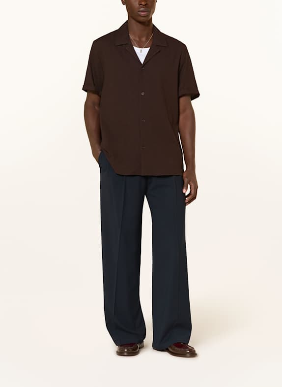 DRYKORN Resorthemd BIJAN_2 Comfort Fit van jacquard 1104 braun
