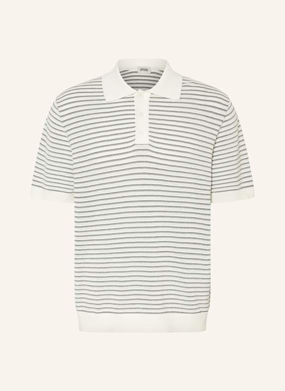 DRYKORN Knitted polo shirt TAMIAN Relaxed Fit ECRU / BLACK