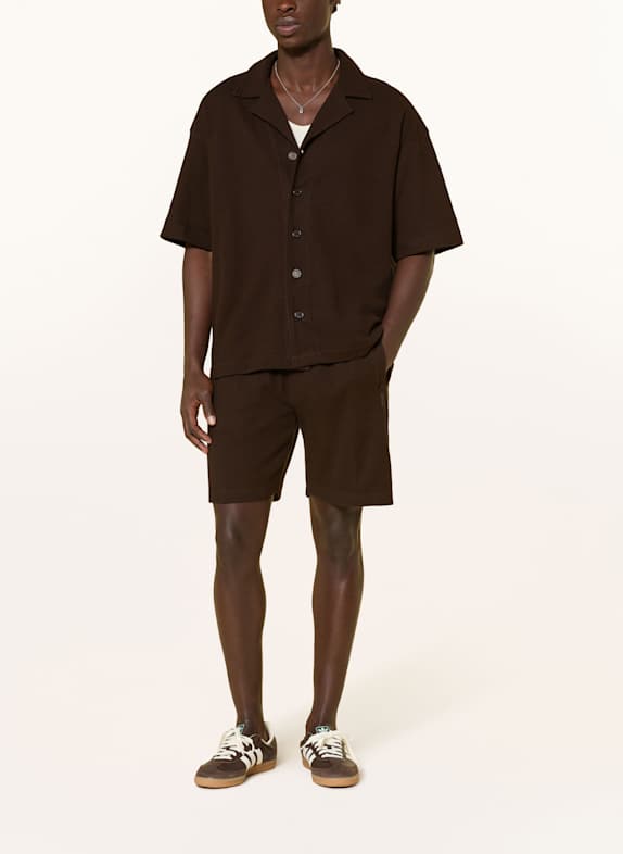 DRYKORN Resorthemd BASIIL Comfort Fit MARRON FONCÉ