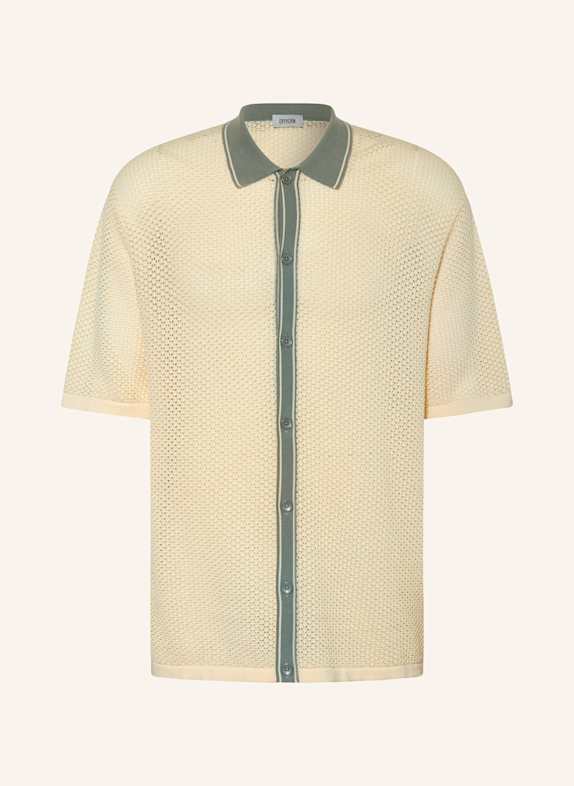 DRYKORN Strickhemd DANTTE Relaxed Fit ECRU / OLIV