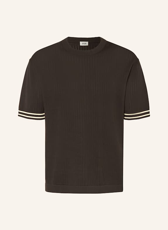 DRYKORN Knit shirt DERICO DARK BROWN