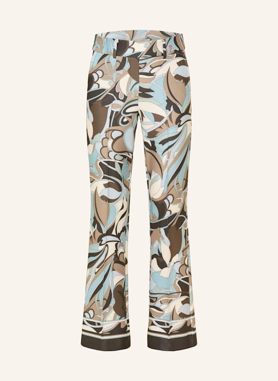 CAMBIO Spodnie FRANCOISE TURKUSOWY / JASNONIEBIESKI / SZAROBRĄZOWY