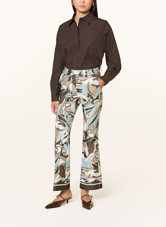 CAMBIO Broek FRANCOISE TURQUOISE / LICHTBLAUW / TAUPE