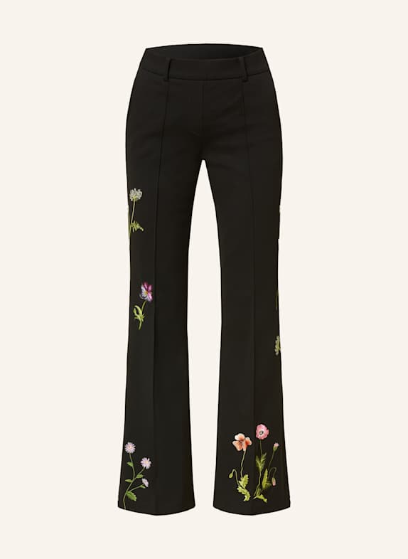 CAMBIO FRANCOISE trousers with embroidery BLACK