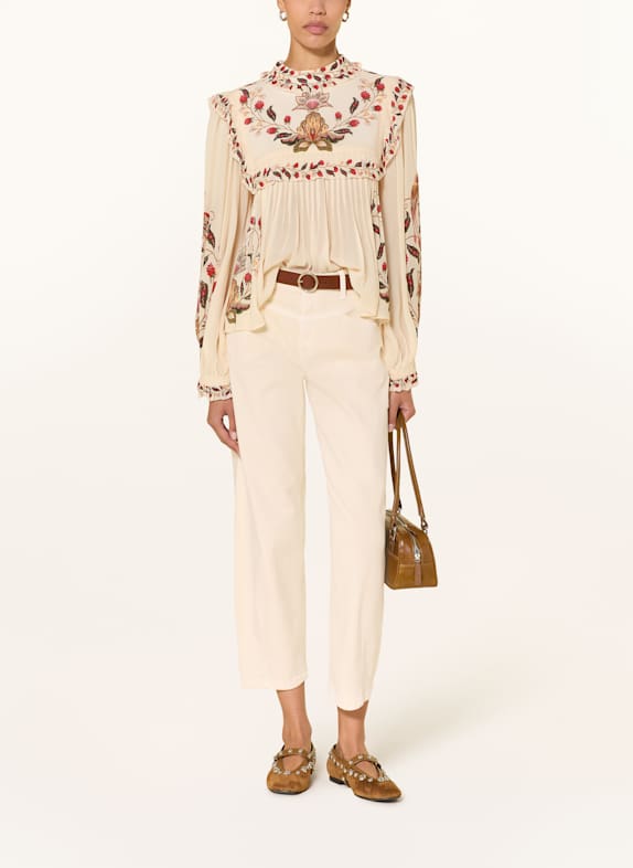 CAMBIO Cropped jeans ELIN CRÈME