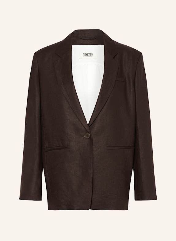 DRYKORN Blaze MOWTIE en lin MARRON FONCÉ