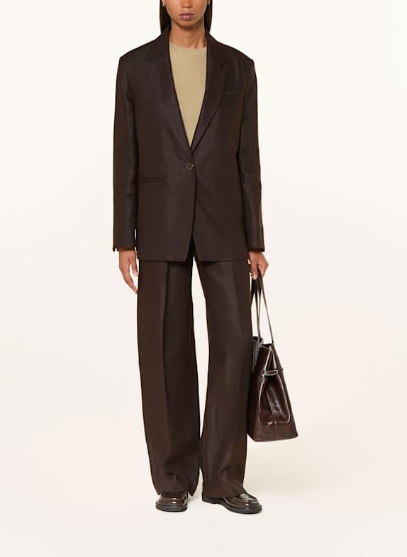 DRYKORN MOWTIE-blazer van linnen MARRON FONCÉ