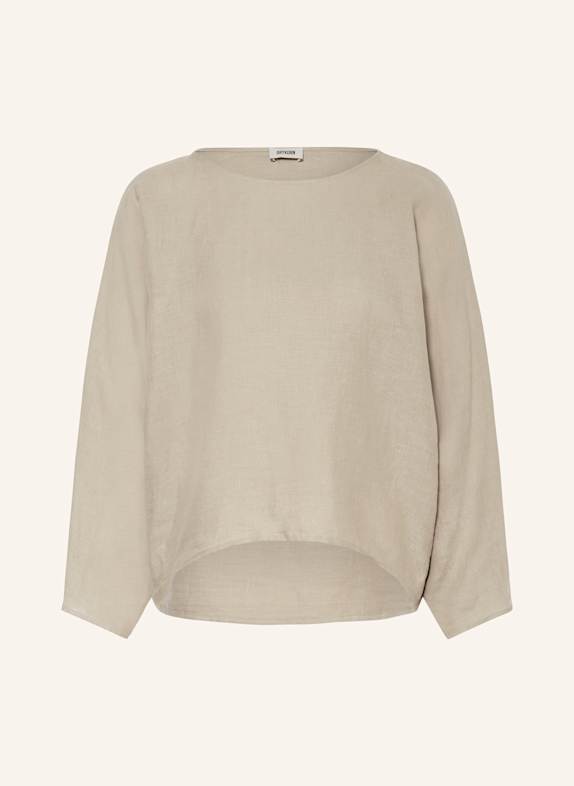DRYKORN Blusenshirt NIALINI aus Leinen KHAKI