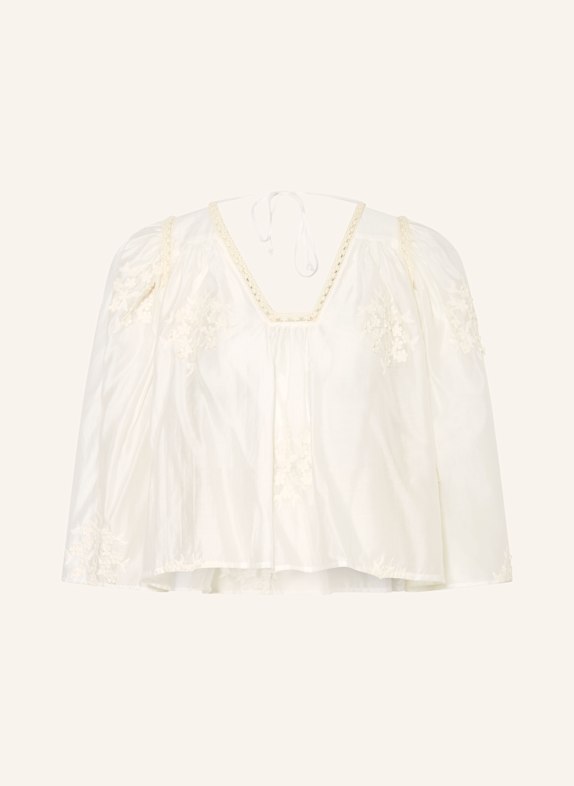 DRYKORN Blusenshirt ISMARA mit Spitzendetails ECRU