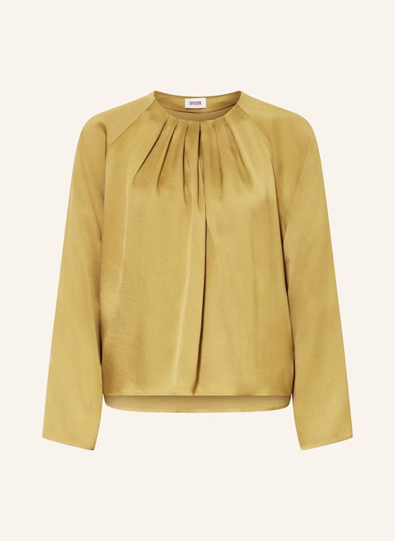 DRYKORN Satinová halenka HARLEEN SVĚTLE HNĚDÁ