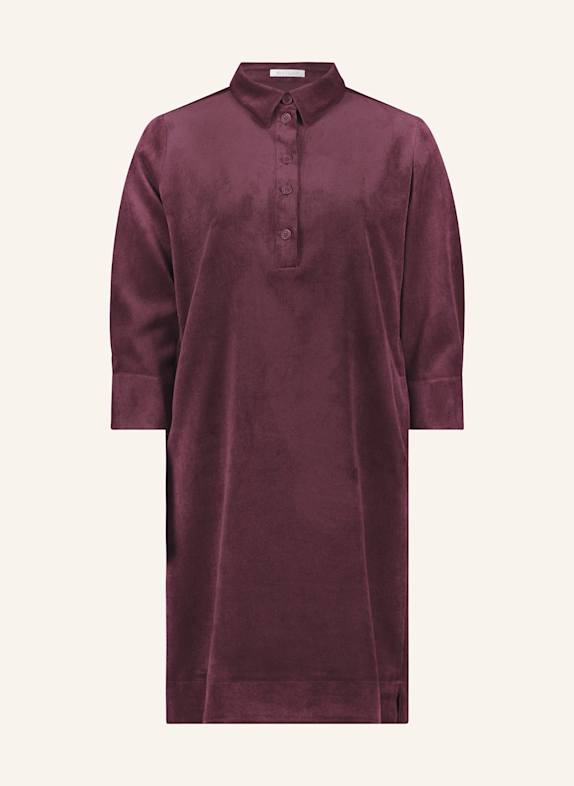 BETTY&CO Manšestrové šaty s 3/4 rukávem TMAVĚ FIALOVÁ