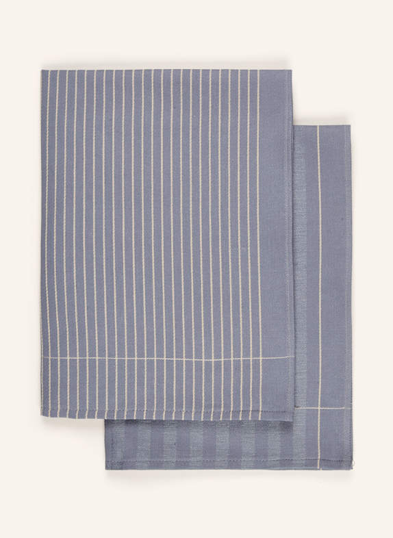 ROSS Utěrky s příměsí lnu, 2 kusy v balení TMAVĚ MODRÁ / BÉŽOVÁ