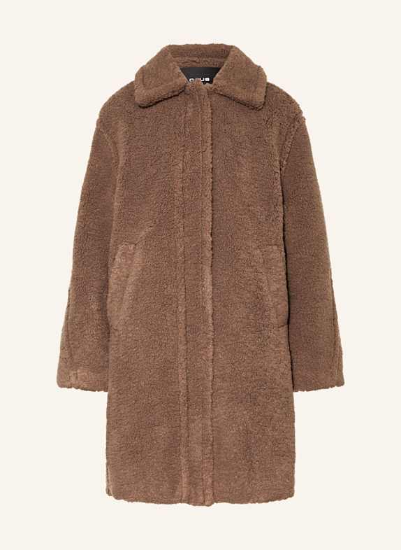 OPUS Kunstfell-Mantel HEDDY DUNKELBRAUN