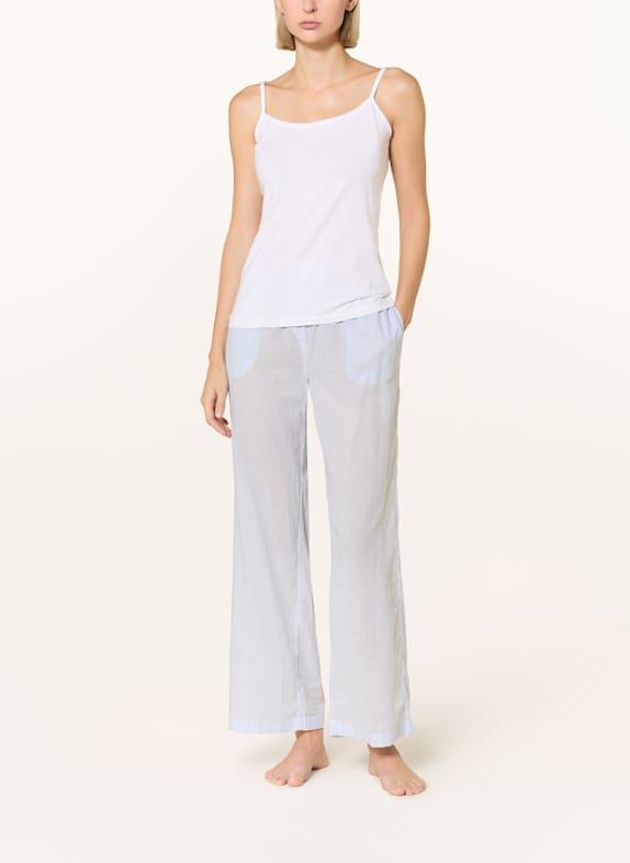 mey Pyjamasbyxor i serien COTTON STRIPES LJUSBLÅ / VIT