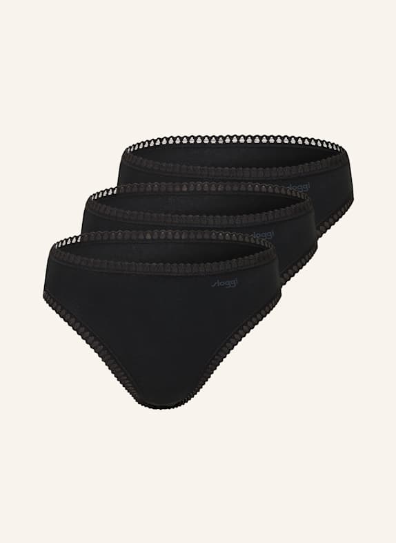 sloggi 3er-Pack Slips GO CRUSH SCHWARZ