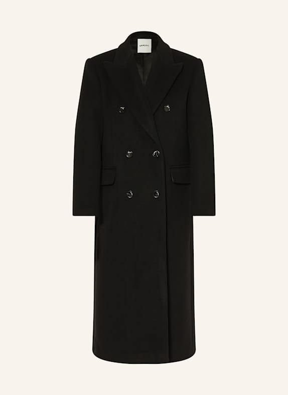 SANDRO Wollmantel SCHWARZ