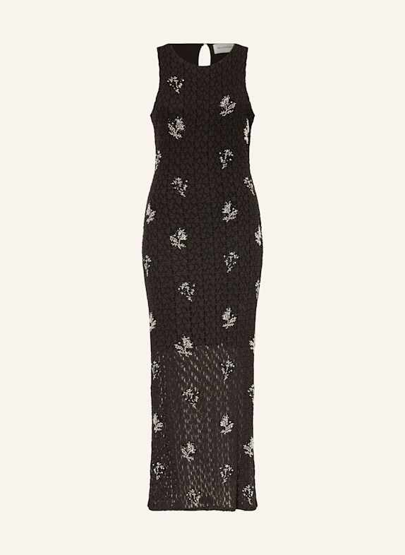 MSCH COPENHAGEN Kleid MSCHAUDREY mit Schmucksteinen SCHWARZ / SILBER