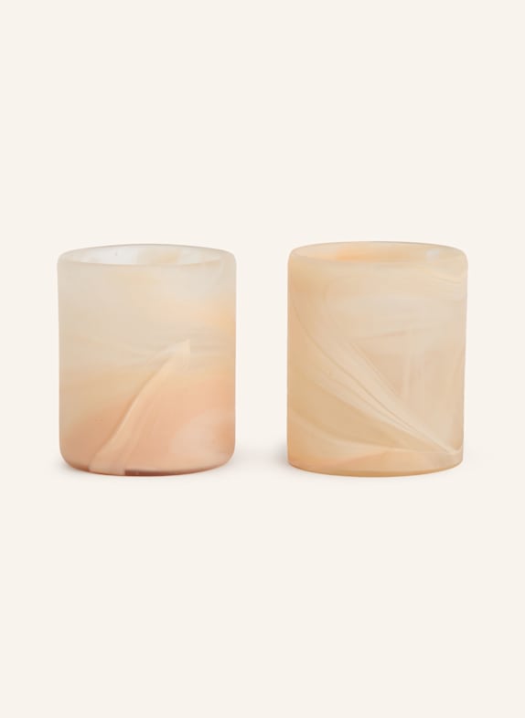 house doctor 2er-Set Teelichthalter HDKAE BEIGE