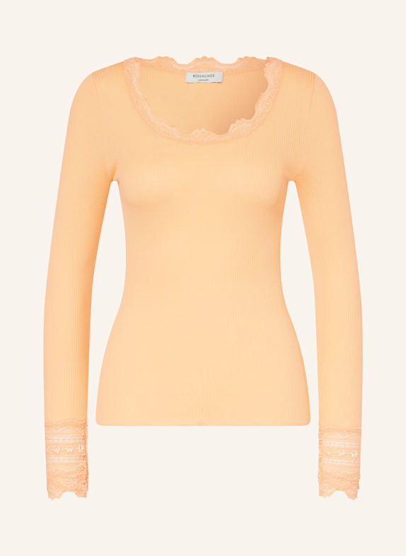rosemunde Longsleeve aus Seide  HELLORANGE