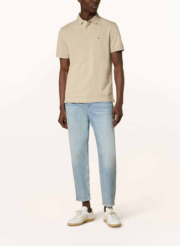 TOMMY HILFIGER Koszulka polo z piki regular fit BEŻOWY