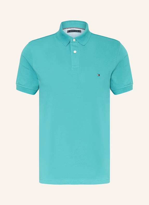 TOMMY HILFIGER Koszulka polo z piki regular fit PETROL