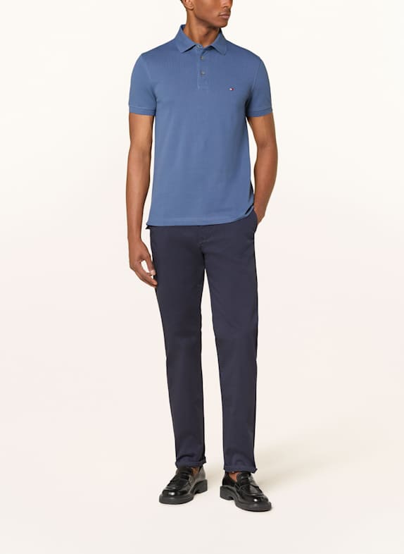 TOMMY HILFIGER Koszulka polo z piki slim fit NIEBIESKI