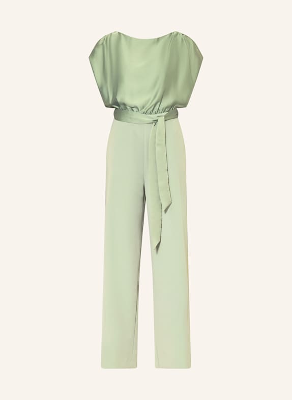 SWING Jumpsuit im Materialmix HELLGRÜN