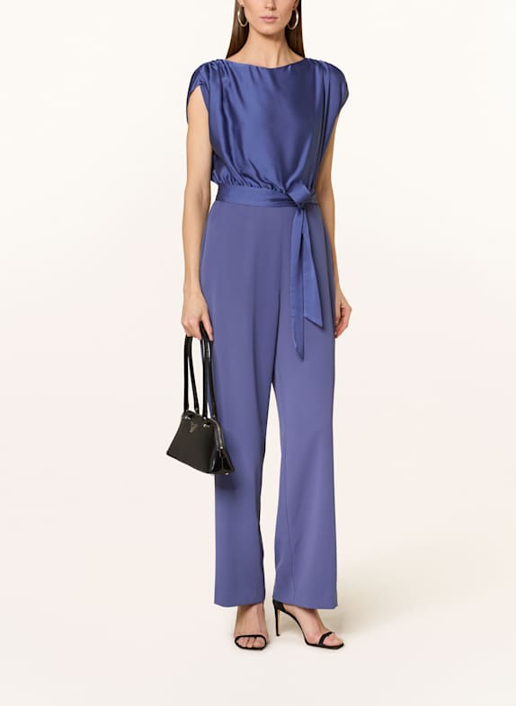 SWING Jumpsuit in mixed materials DARK BLUE