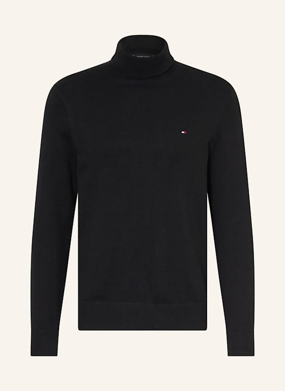 TOMMY HILFIGER Rollkragenpullover SCHWARZ