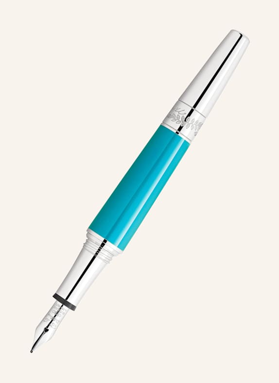 MONTBLANC Füllfederhalter MUSES MARIA CALLAS SPECIAL EDITION TÜRKIS/ SILBER